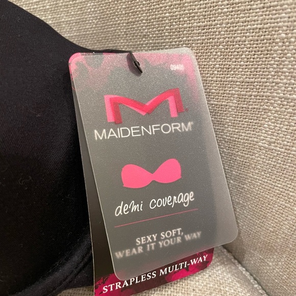 NWT Maidenform Strapless Multi-way Bra 34b in black - Picture 3 of 5